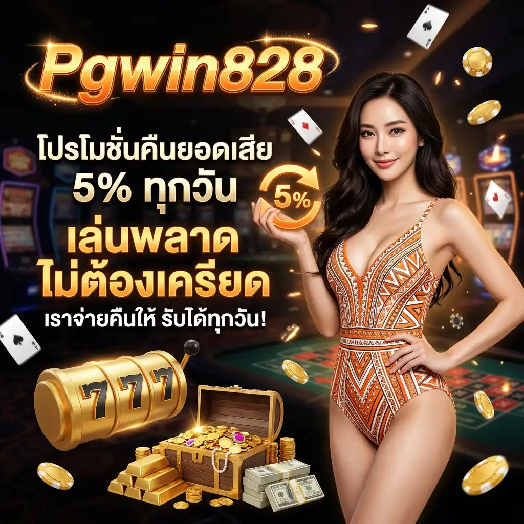 โปรโมชั่น คืนยอดเสีย 5% ทุกวัน เล่นพลาดไม่ต้องเครียด เราจ่ายคืนให้!