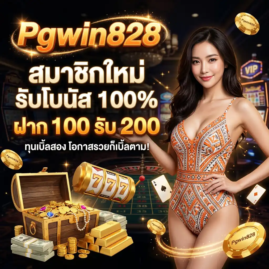 โปรโมชั่น สมาชิกใหม่ รับโบนัส 100% (ฝาก 100 รับ 200) ทุนเบิ้ลสอง โอกาสรวยก็เบิ้ลตาม!
